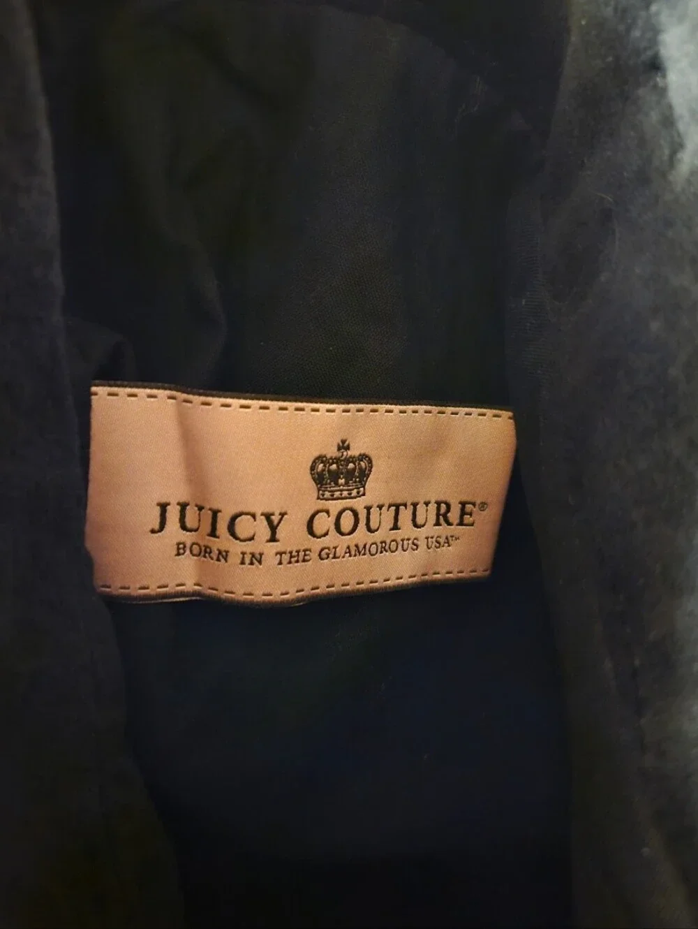 2 Pc. Juicy Couture Y2k Black Gold Velvet Tote Bag with Matching Wallet
